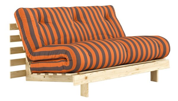 Оранжев/кафяв сгъваем диван 140 cm Roots – Karup
