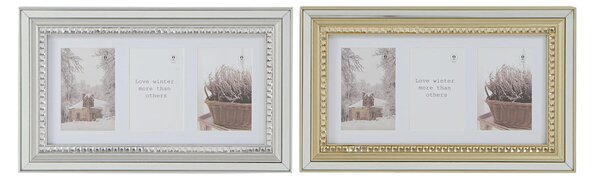 Рамка за снимки DKD Home Decor Luxury Сребрист Златен Традиционен (46,5 x 2 x 28,5 cm) (2 броя)