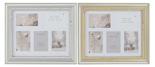 Рамка за снимки DKD Home Decor Luxury Сребрист Златен Традиционен (46,5 x 2 x 40 cm) (2 броя)