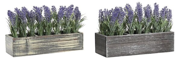 Декоративно Растение DKD Home Decor Дървен Люляк Зелен PE (32 x 14 x 19,5 cm) (2 броя)