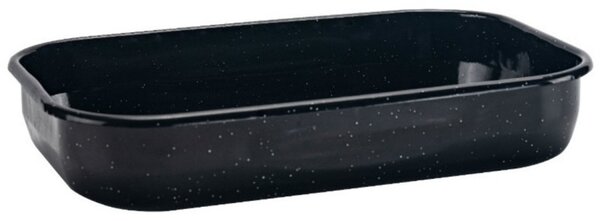 Тава за печене Oliver Voltz OV51222JS37, 37x25x7 см, Правоъгълна, Eмайл, Черен