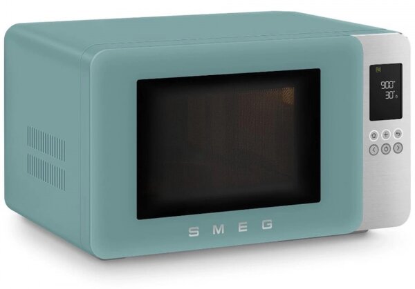 Микровълнова фурна с грил 4в1 SMEG Collezione MOC01EGMEU, 1900W, 29 л, 18 програми, Плавно затваряне, Звуков сигнал, LCD, Зелен