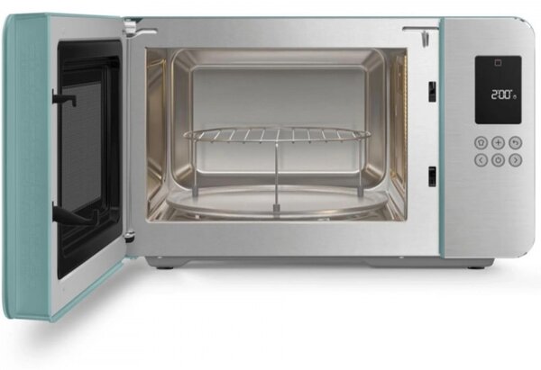 Микровълнова фурна с грил 4в1 SMEG Collezione MOC01EGMEU, 1900W, 29 л, 18 програми, Плавно затваряне, Звуков сигнал, LCD, Зелен