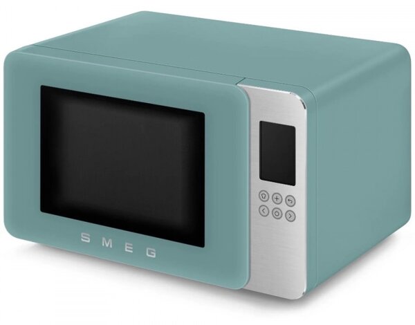 Микровълнова фурна с грил 4в1 SMEG Collezione MOC01EGMEU, 1900W, 29 л, 18 програми, Плавно затваряне, Звуков сигнал, LCD, Зелен