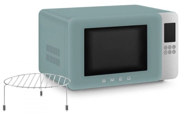 Микровълнова фурна с грил 4в1 SMEG Collezione MOC01EGMEU, 1900W, 29 л, 18 програми, Плавно затваряне, Звуков сигнал, LCD, Зелен