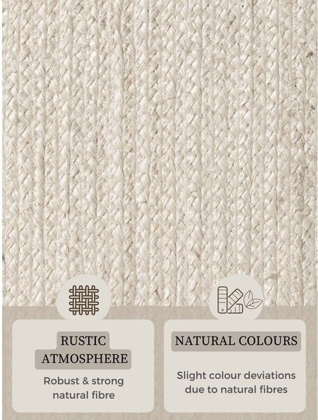 Кремав двустранен/ръчно изработен ютен килим 160x230 cm Braided – Hanse Home