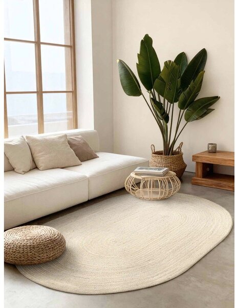 Кремав двустранен/ръчно изработен ютен килим 160x230 cm Braided – Hanse Home