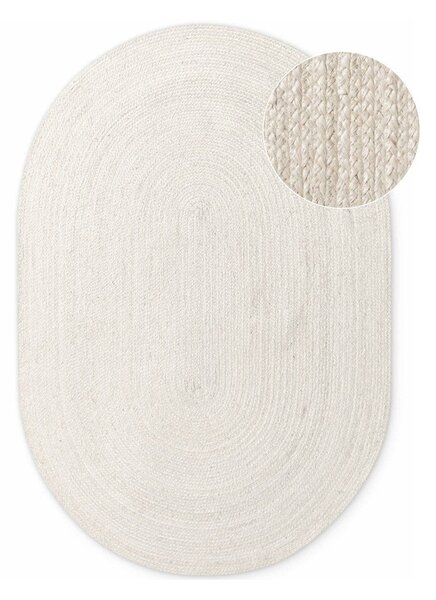 Кремав двустранен/ръчно изработен ютен килим 160x230 cm Braided – Hanse Home