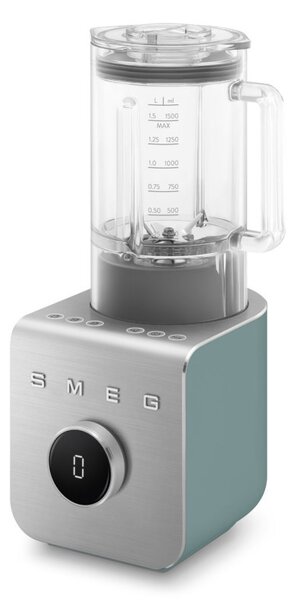 Блендер Smeg Collezione BLC02EGMEU, 1400W, 1.5 л, 22000 об/мин, 5 програми, 9 скорости, Трошене на лед, Неръждаема стомана, Изумрудено зелен/Инокс