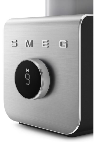 Блендер Smeg Collezione BLC02BLMEU, 1400W, 1.5 л, 22000 об/мин, 5 програми, 9 скорости, Трошене на лед, Неръждаема стомана, Черен/Инокс
