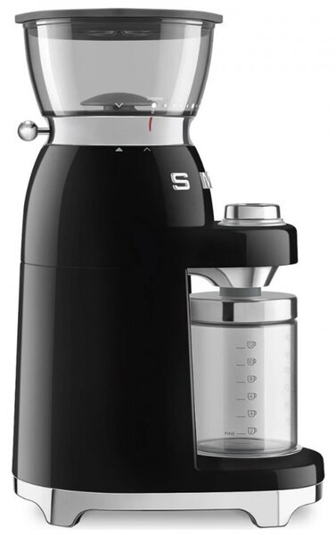 Кафемелачка Smeg CGF03BLEU, 150W, 240 г, Система за завъртане и заключване, Ръчна функция, Черен