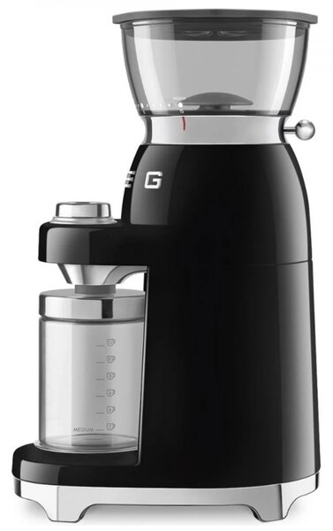 Кафемелачка Smeg CGF03BLEU, 150W, 240 г, Система за завъртане и заключване, Ръчна функция, Черен