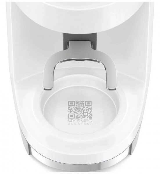 Кафемелачка Smeg CGF03WHEU, 150W, 240 г, Система за завъртане и заключване, Ръчна функция, Бял