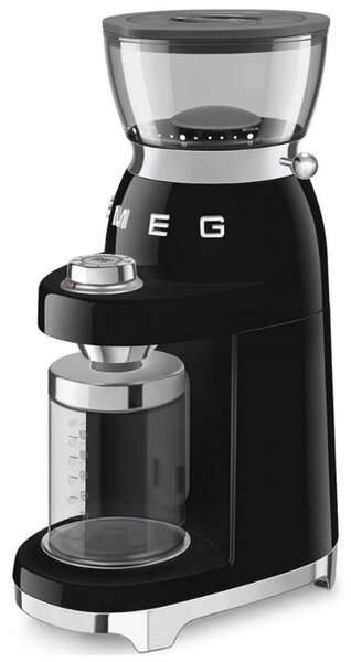 Кафемелачка Smeg CGF03BLEU, 150W, 240 г, Система за завъртане и заключване, Ръчна функция, Черен