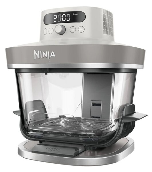 Фритюрник с горещ въздух Ninja CRISPi Pro AS101EULG, 2050W, 2.3 + 5.7 л, 26-240°C, Max Crisp, Керамични плочи, Без PFAS, Сив/Бял