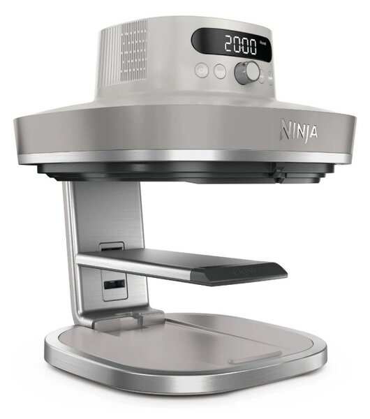 Фритюрник с горещ въздух Ninja CRISPi Pro AS101EULG, 2050W, 2.3 + 5.7 л, 26-240°C, Max Crisp, Керамични плочи, Без PFAS, Сив/Бял