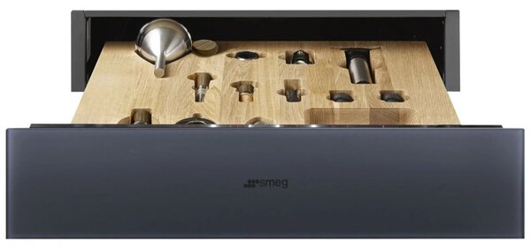Чекмедже с аксесоари за вино Smeg Linea CPS115G, 13 бр, 59.7x1.35 см, Пуш система за отваряне, Нептуново сиво