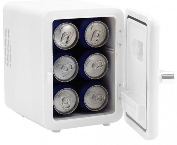 Преносим мини хладилник Zilan ZLN1153, 36W, 4 л, 6 кена, Охлаждане/затопляне, 10-75°C, 240/12V, Бял