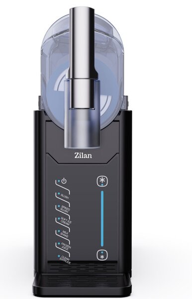 Машина за ледени десерти сорбе Zilan ZLN4819, 200W, 2 л, 5 автоматични програми, Контрол на консистенцията, Самопочистване, LED, Черен