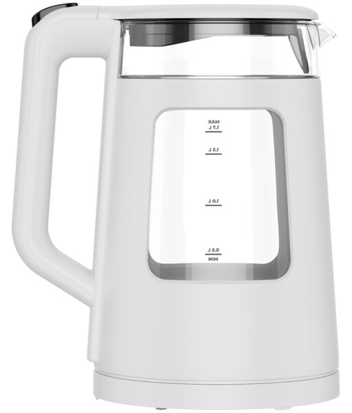 Електрическа кана AENO EK6 AEK0006, 2200W, 1.7 л, 40-100°C, STRIX, LED, Двойна стена, Филтър, 360° основа, Бял