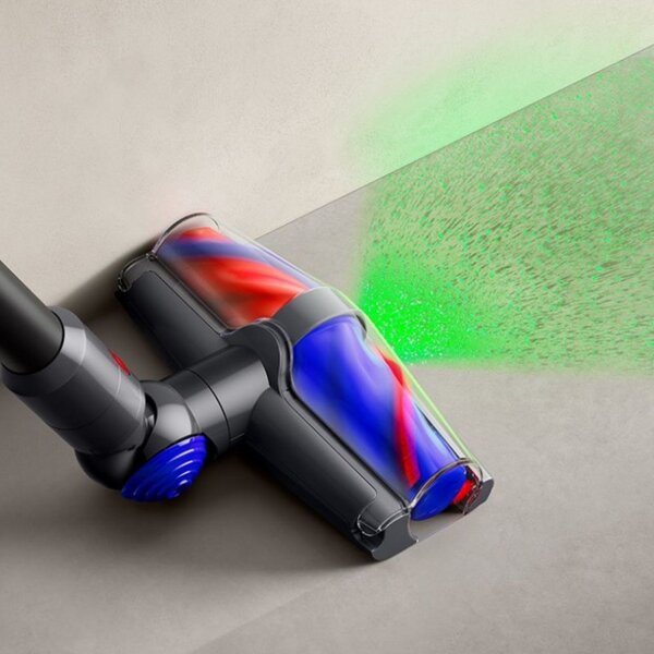 Вертикална прахосмукачка + Док станция с автоматично изпразване Dyson V10 Konical Moulded 594030-01, 150AW, 0.5 л, 60 мин, 3 режима, HEPA, Хигиенично изпразване, Без заплитане, Черен