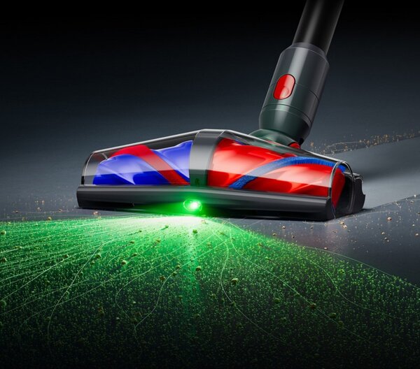 Вертикална прахосмукачка + Док станция с автоматично изпразване Dyson V10 Konical Moulded 594030-01, 150AW, 0.5 л, 60 мин, 3 режима, HEPA, Хигиенично изпразване, Без заплитане, Черен