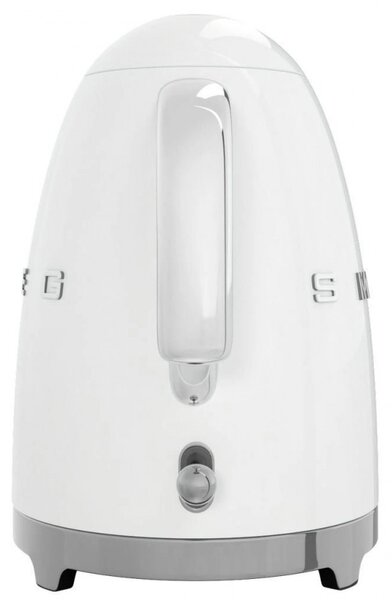 Електрическа кана SMEG KLF03WHEU, 2400W, 1.7 л, Неръждаема стомана, Миещ се филтър, Авто. изключване, Бял