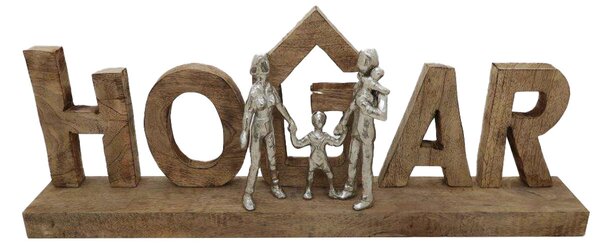 Декоративна фигурка DKD Home Decor Кафяв Алуминий Дърво манго (55 x 7,5 x 21 cm)