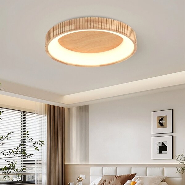 Brilagi - LED таванно осветително тяло FALCON WOOD MODERN LED/40W/230V Ø 60 см, дърво