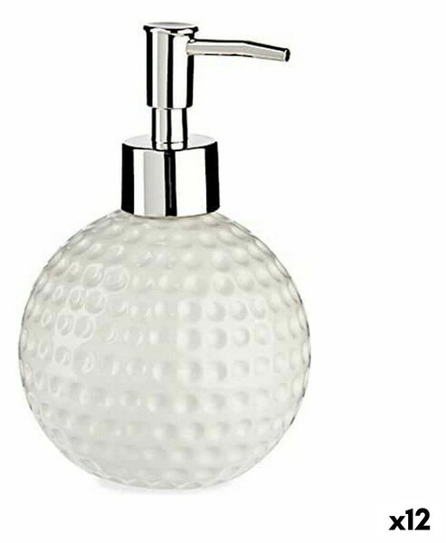 Дозатор за Сапун Golf Керамика Метал Бял 12 броя (300 ml)