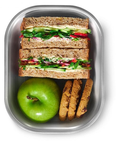 Комплект 3 бр кутии за храна Black+Blum Meal Prep FBSS-BX-PACK1, 0.6/0.9/1.2 l, Правоъгълни, Подходящи за фурна, Без BPA, Неръждаема стомана, Сив