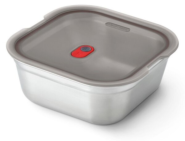 Кутия за храна Black+Blum FBSS-SQ-L017, 1.4 l, Квадратна, Подходяща за фурна, Без BPA, Неръждаема стомана, Сив