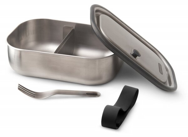 Кутия за храна Black+Blum BAM-SS-L018, 1 l, Правоъгълна, Подходяща за фурна, Без BPA, Неръждаема стомана, Сив