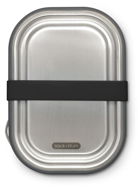 Кутия за храна Black+Blum BAM-SS-L018, 1 l, Правоъгълна, Подходяща за фурна, Без BPA, Неръждаема стомана, Сив