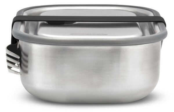 Кутия за храна Black+Blum BAM-SS-L018, 1 l, Правоъгълна, Подходяща за фурна, Без BPA, Неръждаема стомана, Сив
