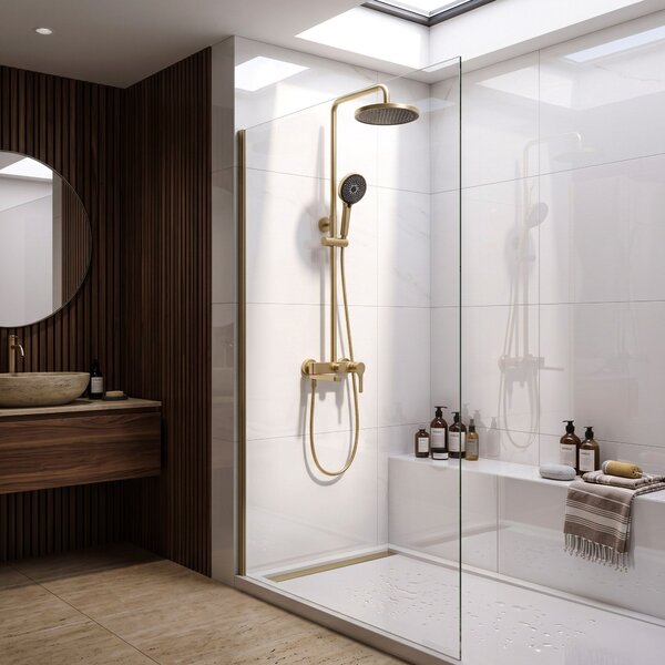 Комплект за душ PREMIUM Rea Maxim Brush Gold