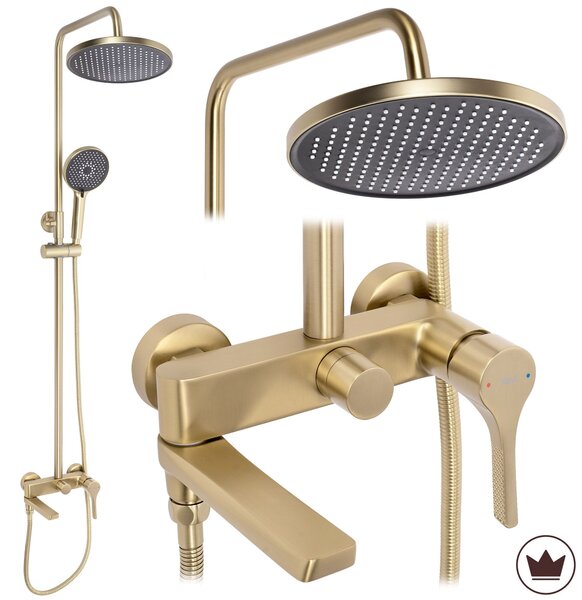 Комплект за душ PREMIUM Rea Maxim Brush Gold