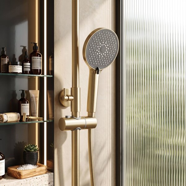 Комплект за душ PREMIUM Rea Maxim Brush Gold