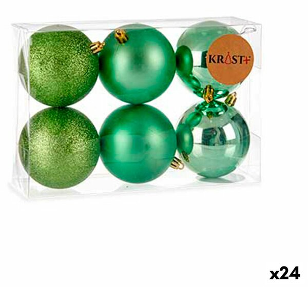 Christmas Balls Set Зелен Пластмаса (Ø 8 cm) (24 броя)