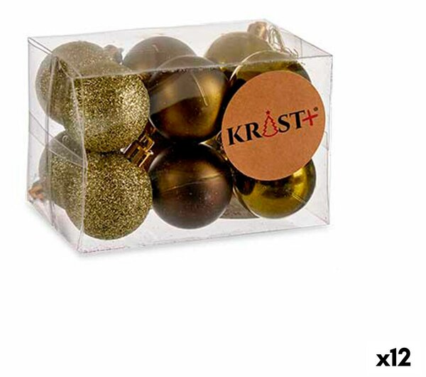 Christmas Balls Set Зелен Пластмаса (4 x 5 x 4 cm) (12 броя)