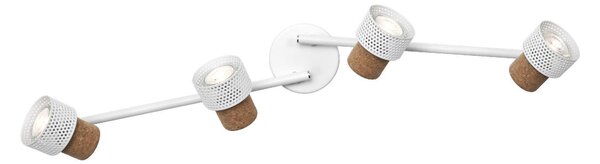 OSRAM таванни прожектори CORK, бели, с 4 лампи, възможност за регулиране на, Затъмняване, Бял, Дневна/трапезария, Метал