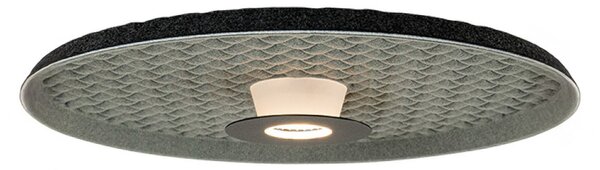 Zambelis LED таванна лампа 25177, сиво/черно, Ø 45 см, метал, Сив, Дневна/трапезария, Метал, Модерен