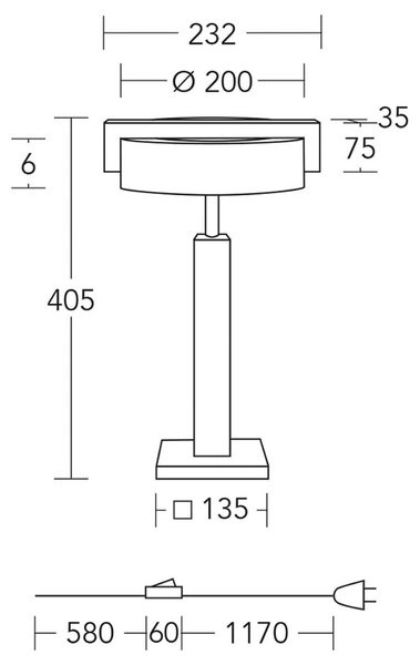 HerzBlut LED настолна лампа Talon, дърво, с възможност за димиране