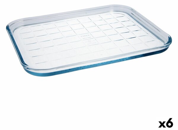 Форма за Печене Pyrex Classic Плосък 33 x 27 x 2 cm Прозрачен Cтъкло (6 броя)