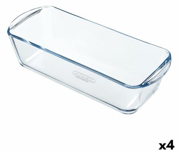 Форма за Печене Pyrex Classic Квадратен 32 x 12 x 8 cm Прозрачен (4 броя)