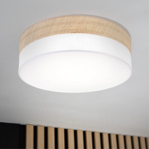 LED таванно осветително тяло SIRJA BOHO LED/36W/230V, диаметър 45 см, бежова/бяла