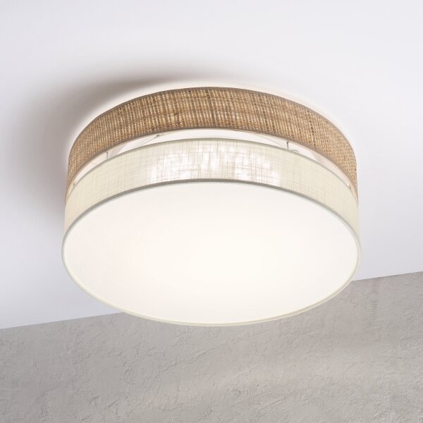 LED таванно осветително тяло SIRJA BOHO LED/36W/230V пр. 45 см бежово/кремаво
