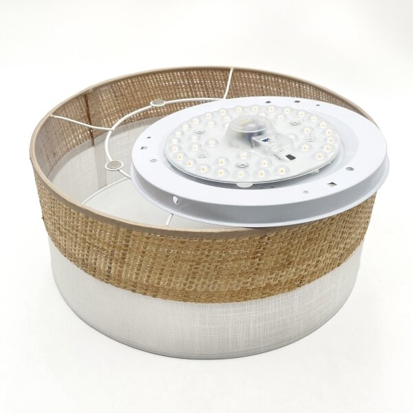 LED таванен плафон SIRJA BOHO LED/20W/230V диам. 35 см бежово/бяло