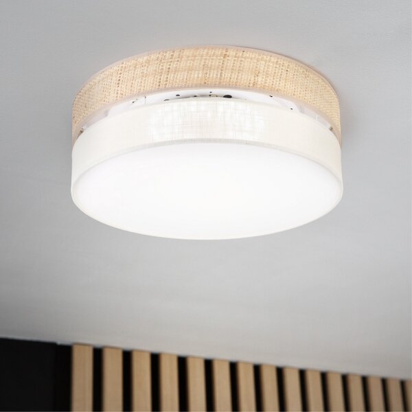 LED таванно осветително тяло SIRJA BOHO LED/36W/230V пр. 45 см бежово/кремаво
