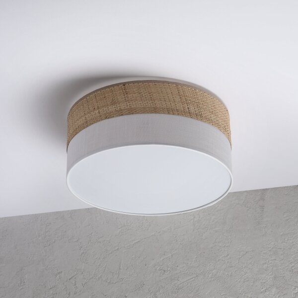 LED таванно осветително тяло SIRJA BOHO LED/20W/230V Ø 35 cm бежово/бяло